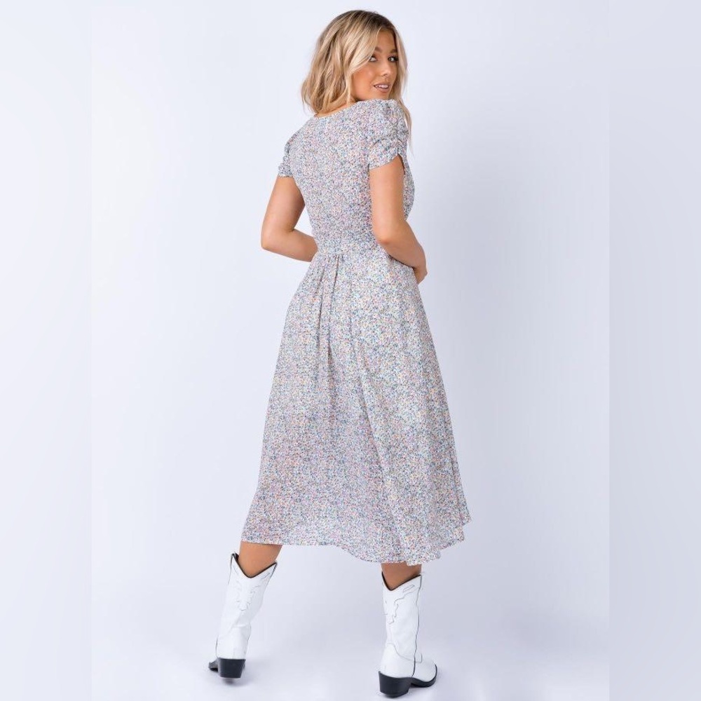 Princess Polly Floral Midi Wrap Dress, Size US 10 - Picture 2 of 5